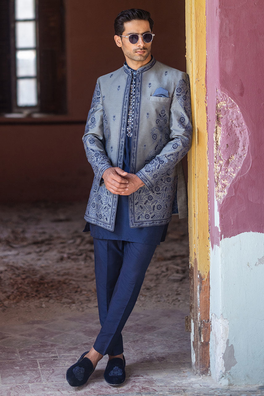 Pakistani Menswear | Deepak Perwani | Jkt1442 by Sana Yasir - Designer Dress - Type: MensWear - Available at Sana Yasir - 100% Original
