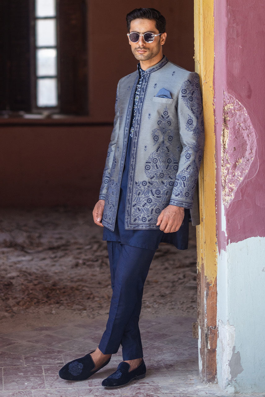 Pakistani Menswear | Deepak Perwani | Jkt1442 by Sana Yasir - Designer Dress - Type: MensWear - Available at Sana Yasir - 100% Original