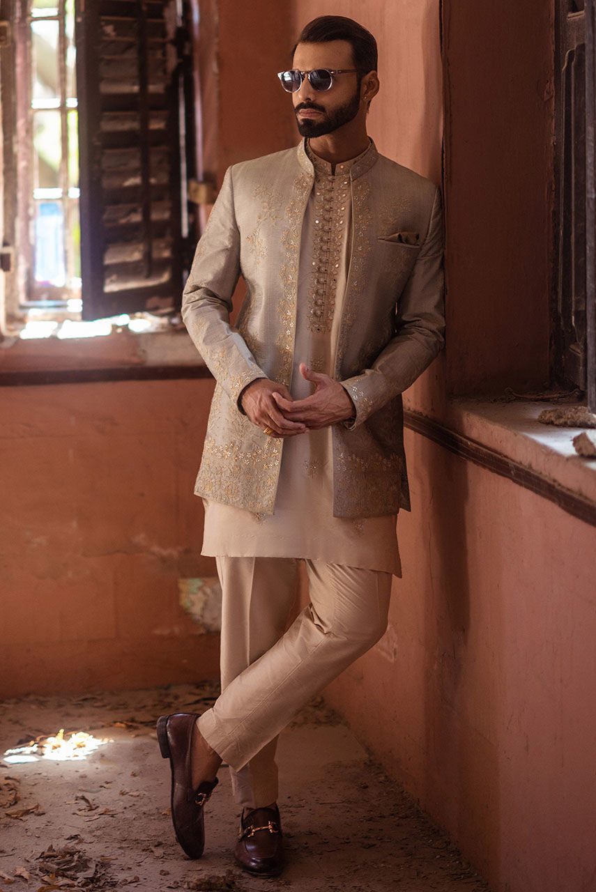 Pakistani Menswear | Deepak Perwani | Jkt1443 by Sana Yasir - Designer Dress - Type: MensWear - Available at Sana Yasir - 100% Original