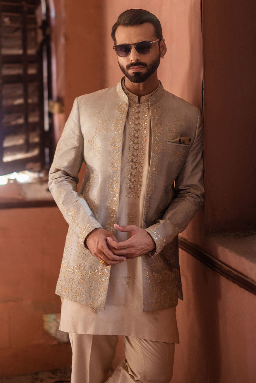 Pakistani Menswear | Deepak Perwani | Jkt1443 by Sana Yasir - Designer Dress - Type: MensWear - Available at Sana Yasir - 100% Original