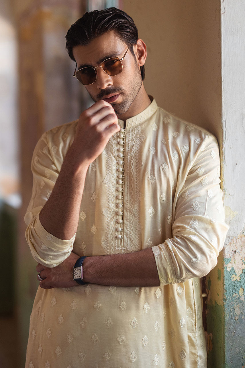 Pakistani Menswear | Deepak Perwani | Mof1888 by Sana Yasir - Designer Dress - Type: MensWear - Available at Sana Yasir - 100% Original