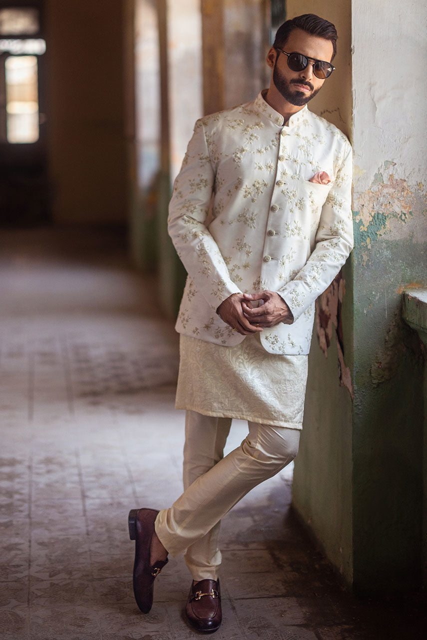 Pakistani Menswear | Deepak Perwani | Mst594 by Sana Yasir - Designer Dress - Type: MensWear - Available at Sana Yasir - 100% Original
