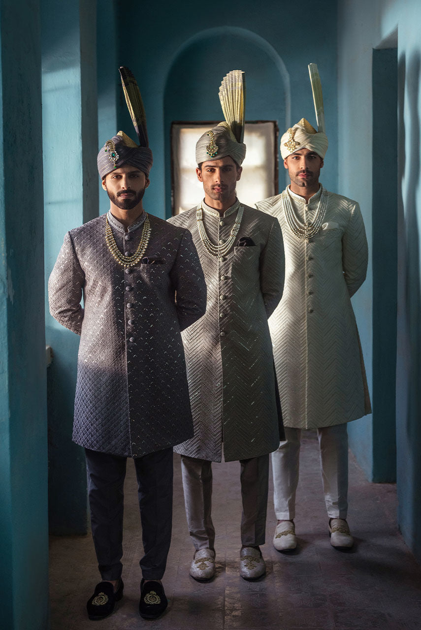 Pakistani Menswear | Deepak Perwani | Shr3440 by Sana Yasir - Designer Dress - Type: MensWear - Available at Sana Yasir - 100% Original