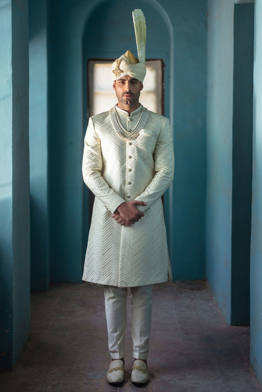 Pakistani Menswear | Deepak Perwani | Shr3443 by Sana Yasir - Designer Dress - Type: MensWear - Available at Sana Yasir - 100% Original