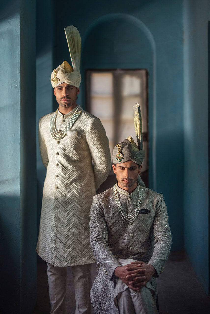 Pakistani Menswear | Deepak Perwani | Shr3443 by Sana Yasir - Designer Dress - Type: MensWear - Available at Sana Yasir - 100% Original