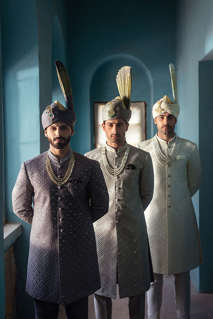 Pakistani Menswear | Deepak Perwani | Shr3443 by Sana Yasir - Designer Dress - Type: MensWear - Available at Sana Yasir - 100% Original