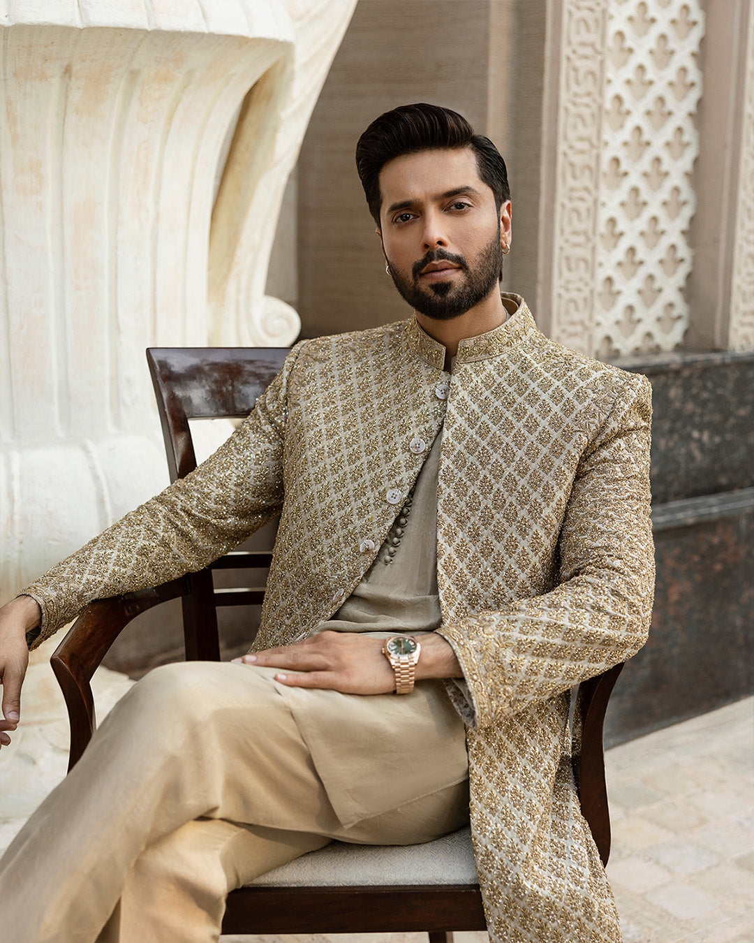 Pakistani Menswear | Faiza Saqlain | Baseem by Faiza Saqlain - Designer Dress - Type: MensWear - Available at Sana Yasir - 100% Original