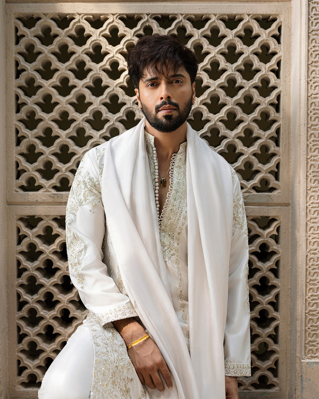 Pakistani Menswear | Faiza Saqlain | Bishr by Faiza Saqlain - Designer Dress - Type: MensWear - Available at Sana Yasir - 100% Original