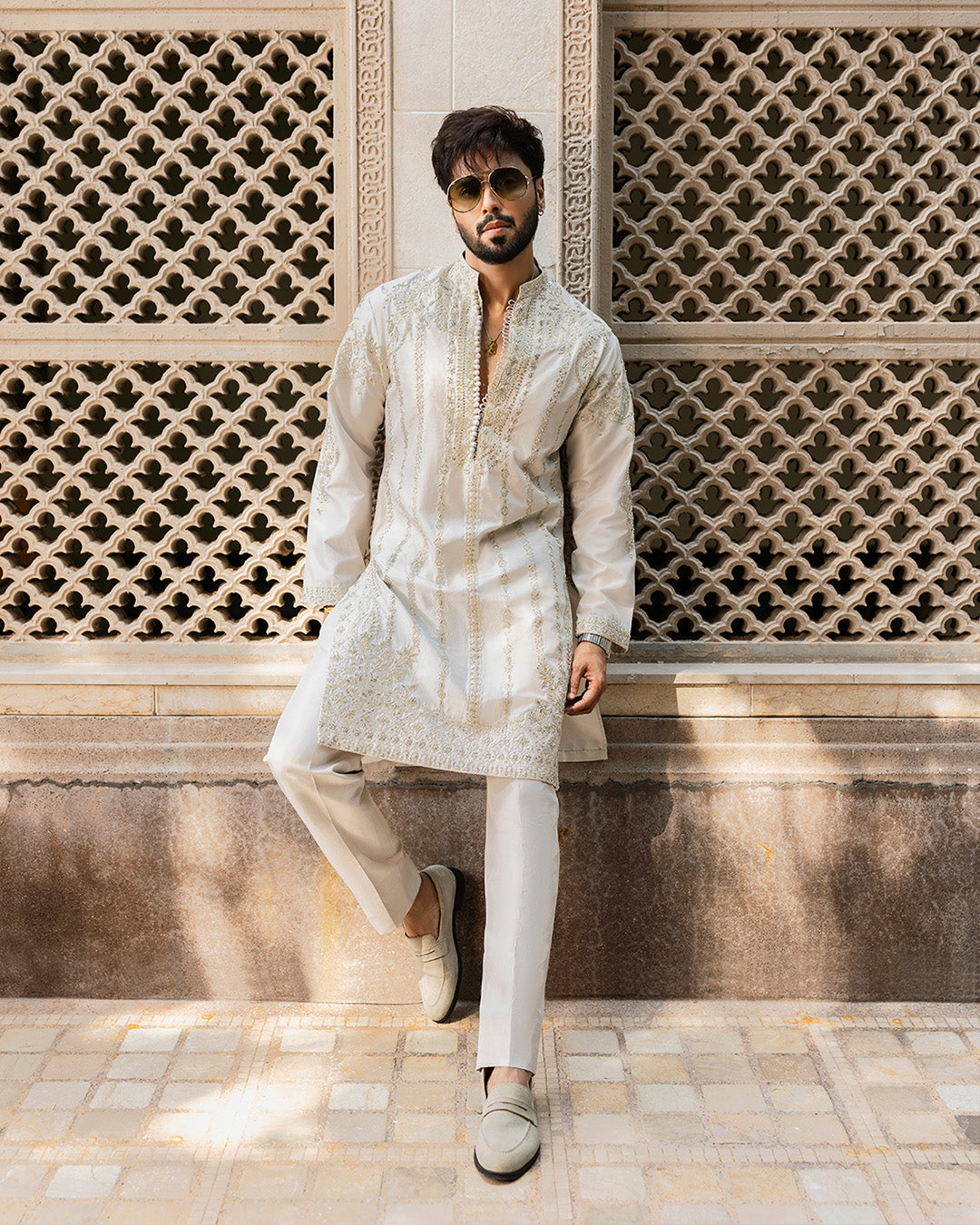 Pakistani Menswear | Faiza Saqlain | Bishr by Faiza Saqlain - Designer Dress - Type: MensWear - Available at Sana Yasir - 100% Original