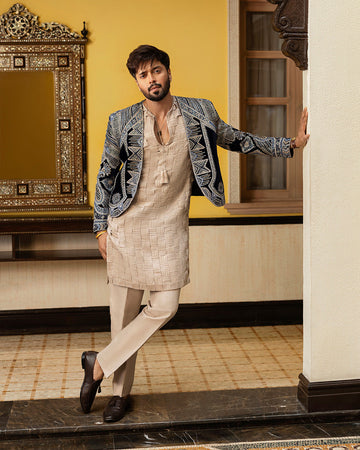 Pakistani Menswear | Faiza Saqlain | Rasik by Faiza Saqlain - Designer Dress - Type: MensWear - Available at Sana Yasir - 100% Original