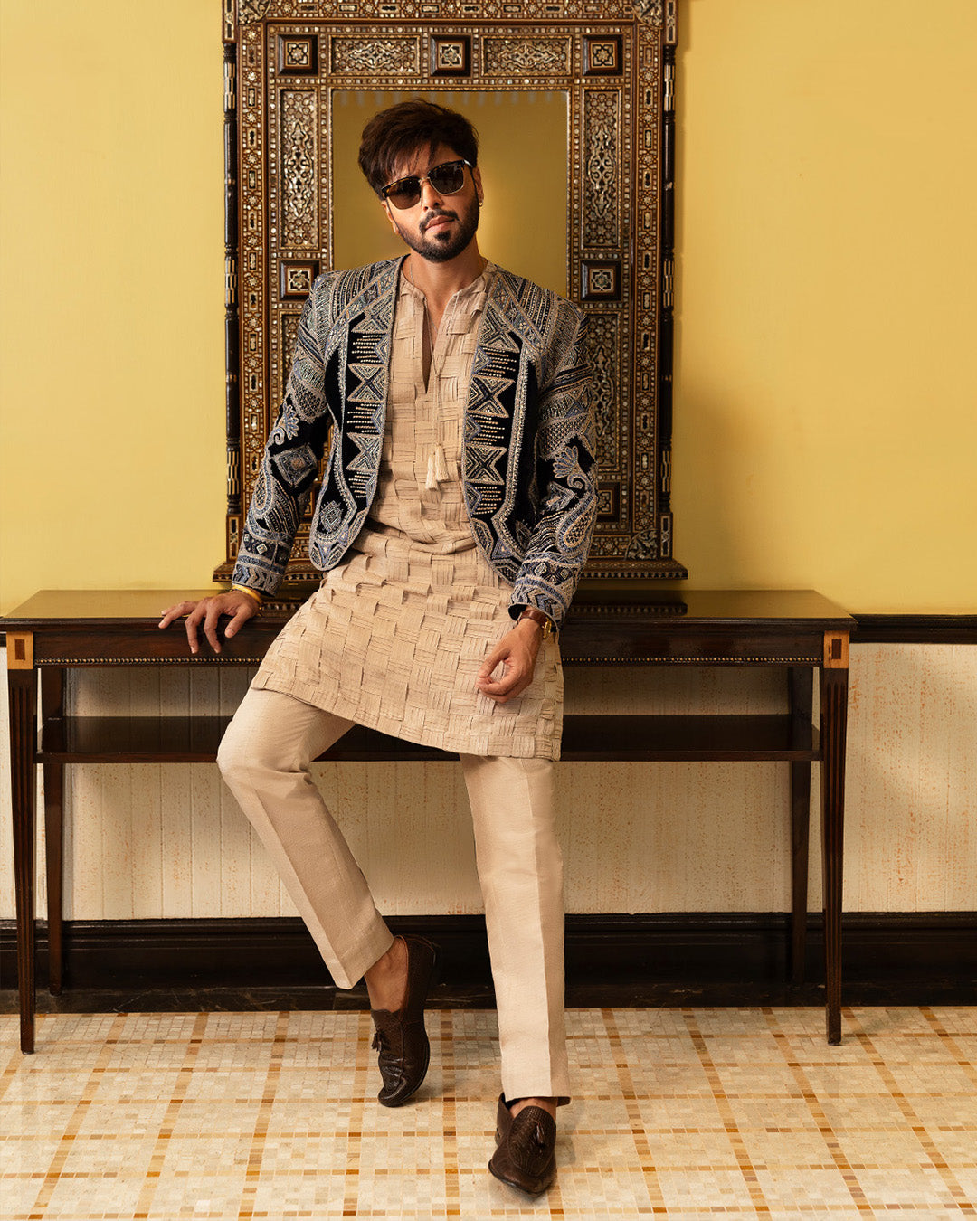 Pakistani Menswear | Faiza Saqlain | Rasik by Faiza Saqlain - Designer Dress - Type: MensWear - Available at Sana Yasir - 100% Original