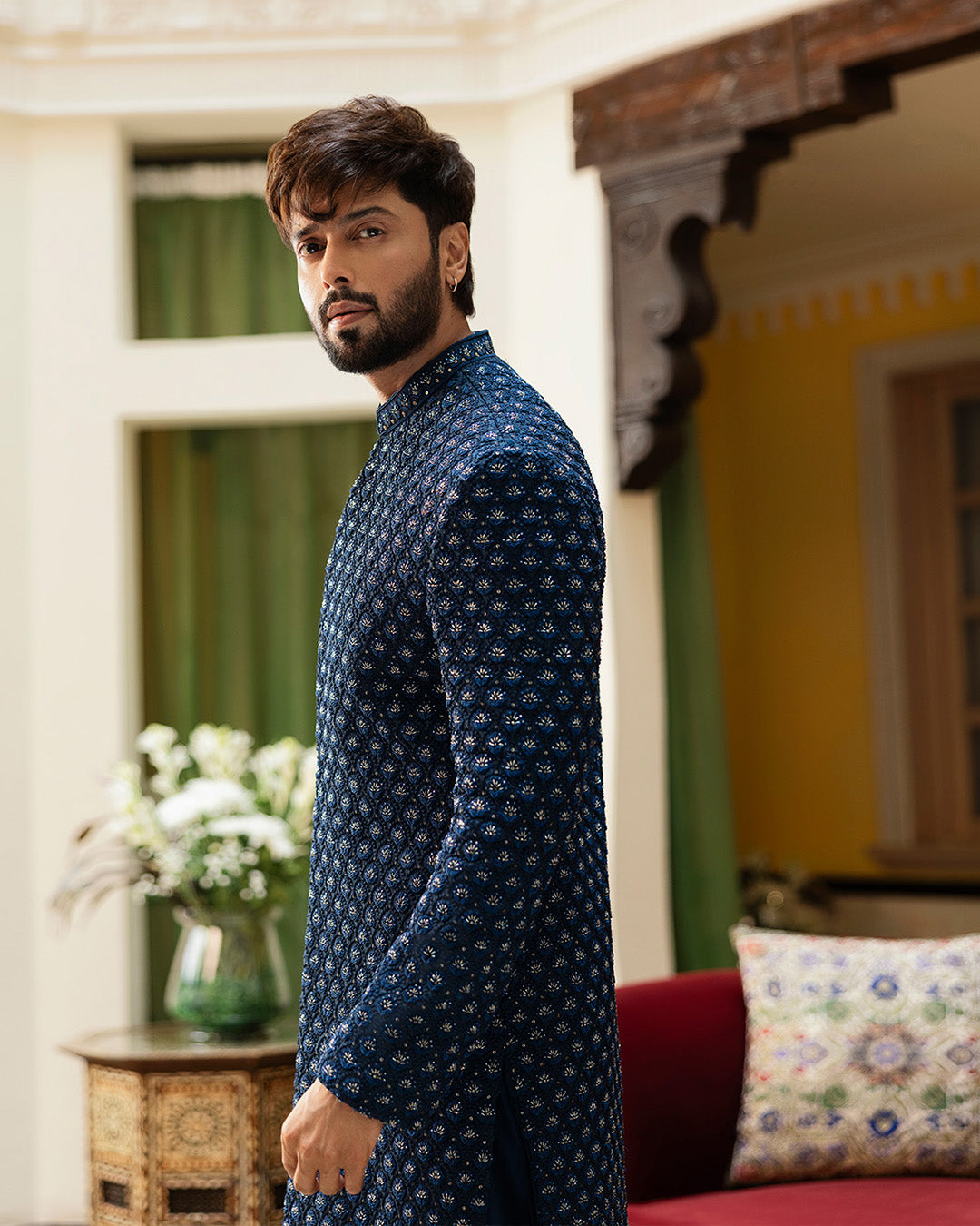Pakistani Menswear | Faiza Saqlain | Safiy by Faiza Saqlain - Designer Dress - Type: MensWear - Available at Sana Yasir - 100% Original