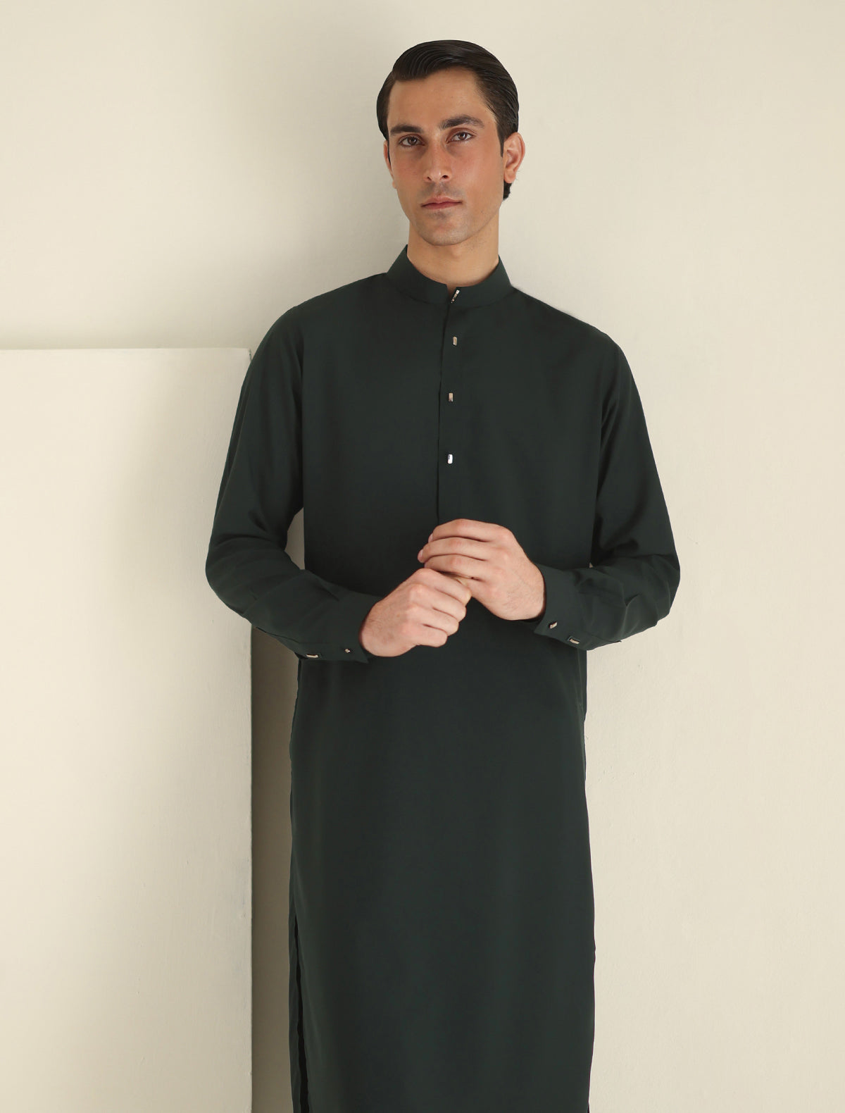 Pakistani Menswear | Ismail Farid - GREEN KAMEEZ SHALWAR by Sana Yasir Ltd. - Designer Dress - Type: MensWear - Available at Sana Yasir - 100% Original