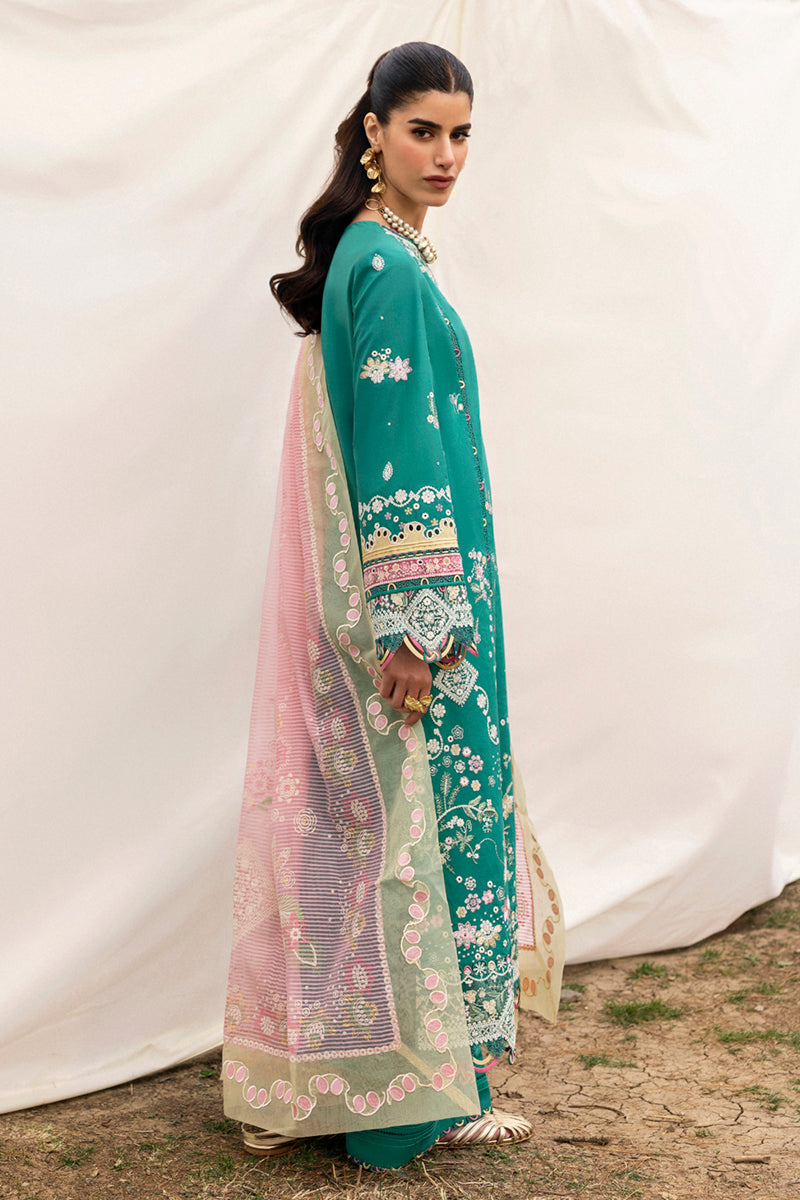 Qalamkar | Qlinekari Lawn | DC-08 Elida by Qalamkar - Designer Dress - Type: Ladies Clothes - Available at Sana Yasir - 100% Original