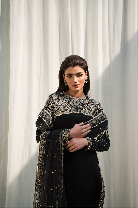 Raja Salahuddin | Love in Bloom | Black Lady by Raja Salahuddin - Designer Dress - Type: Formal - Available at Sana Yasir - 100% Original