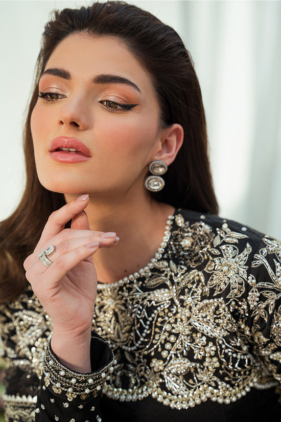 Raja Salahuddin | Love in Bloom | Black Lady by Raja Salahuddin - Designer Dress - Type: Formal - Available at Sana Yasir - 100% Original
