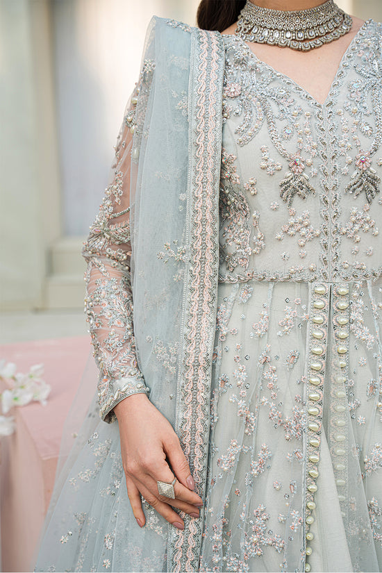 Raja Salahuddin | Love in Bloom | Blue Bell by Raja Salahuddin - Designer Dress - Type: Formal - Available at Sana Yasir - 100% Original
