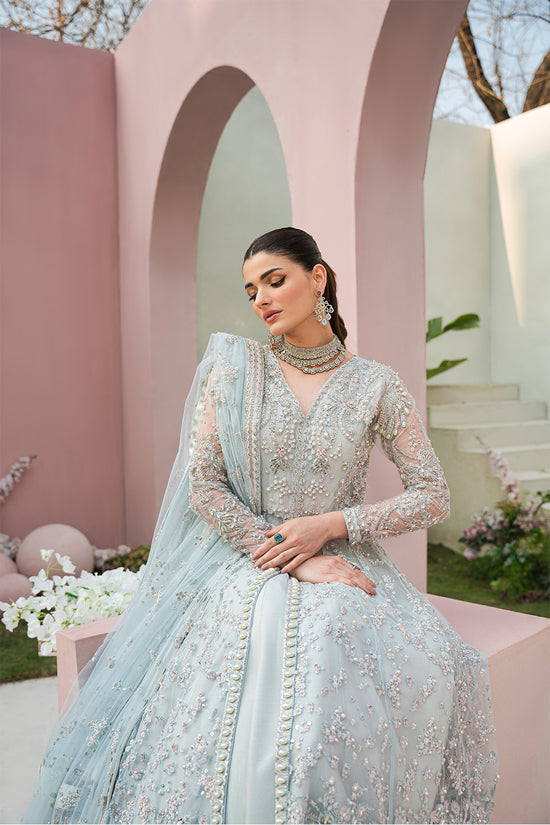 Raja Salahuddin | Love in Bloom | Blue Bell by Raja Salahuddin - Designer Dress - Type: Formal - Available at Sana Yasir - 100% Original