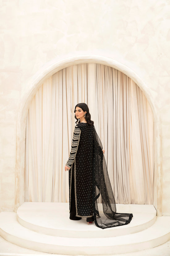 Raja Salahuddin | The Wishlist | NIGHT OWL by Raja Salahuddin - Designer Dress - Type: Formal - Available at Sana Yasir - 100% Original