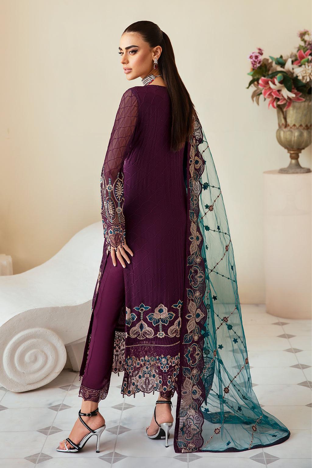Ramsha | Dastoor Chiffon | P-102 by Ramsha - Designer Dress - Type: Ladies Clothes - Available at Sana Yasir - 100% Original