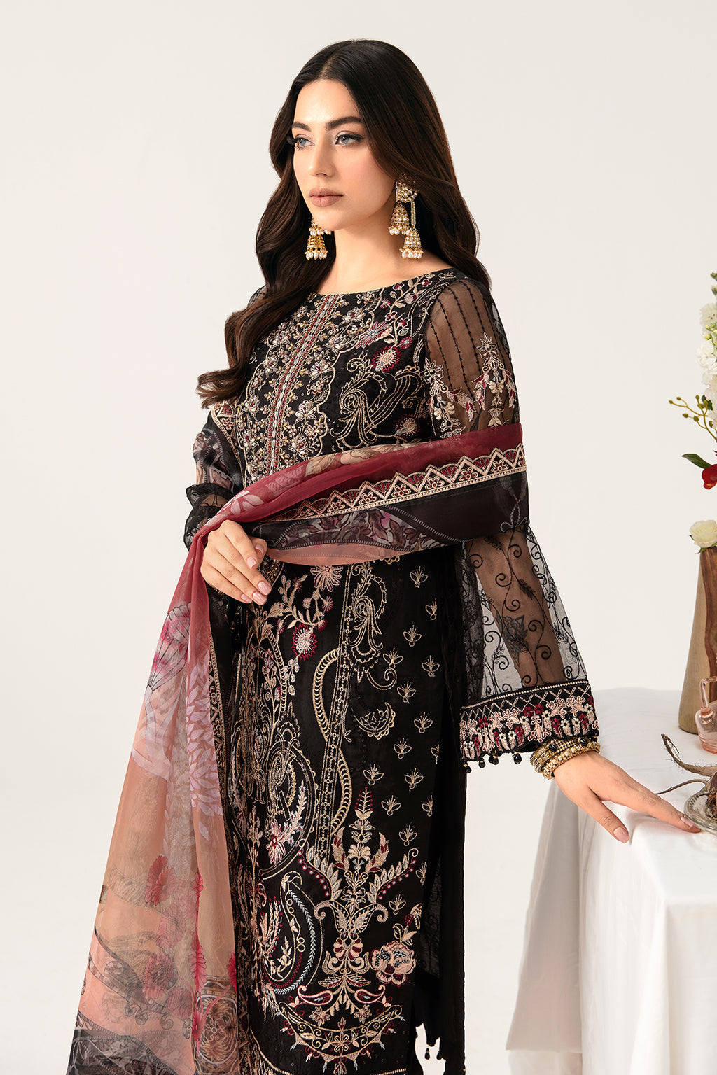 Ramsha | Minhal Organza Collection | M-1105 by Ramsha - Designer Dress - Type: Formal - Available at Sana Yasir - 100% Original