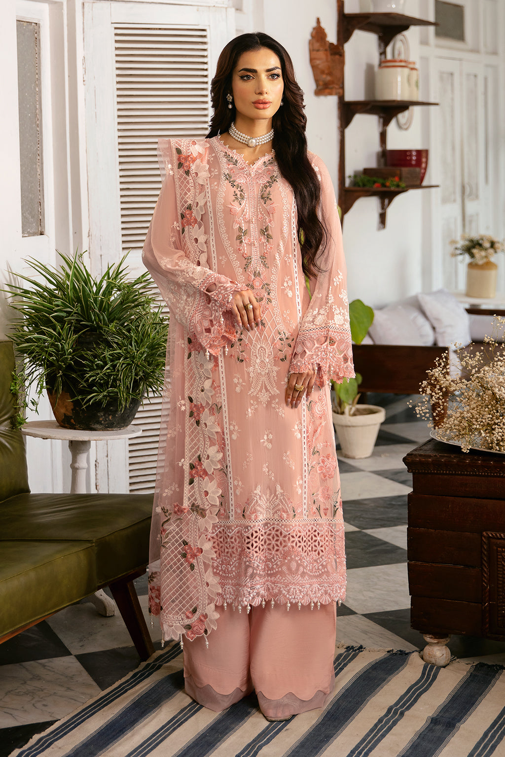 Ramsha | Dastak Luxury Chiffon Collection | Q-101 by Ramsha - Designer Dress - Type: Ladies Clothes - Available at Sana Yasir - 100% Original