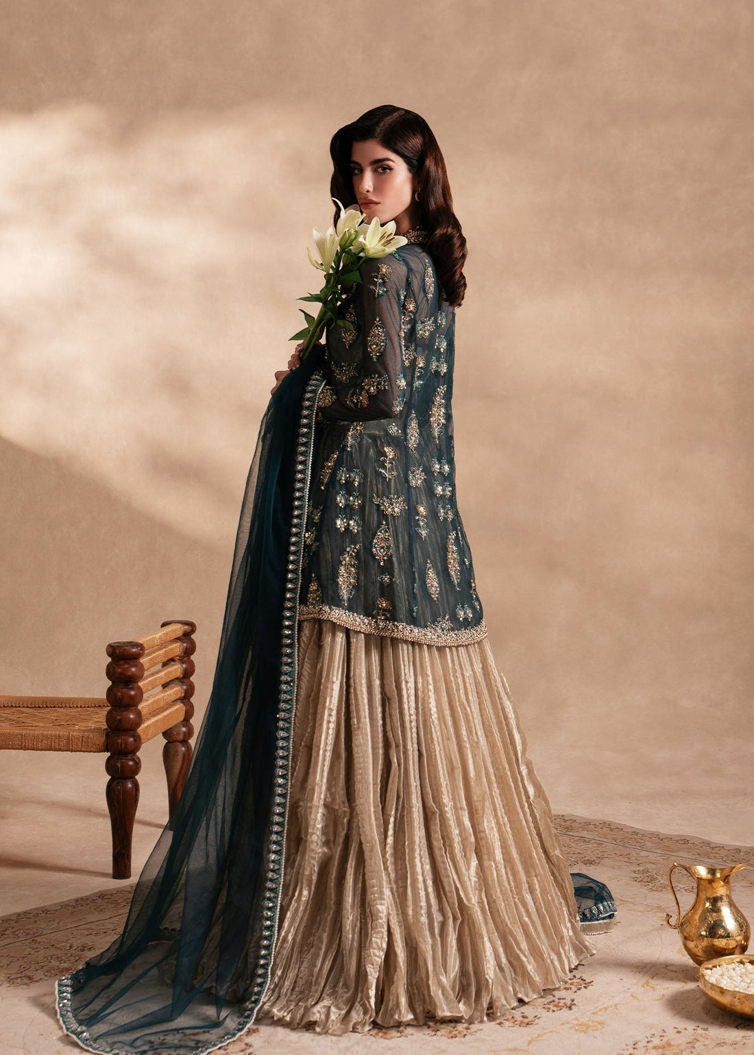 Sadaf Fawad Khan | Nafees Formals 25 | Nageenah by Sadaf Fawad Khan - Designer Dress - Type: Ladies Clothes - Available at Sana Yasir - 100% Original