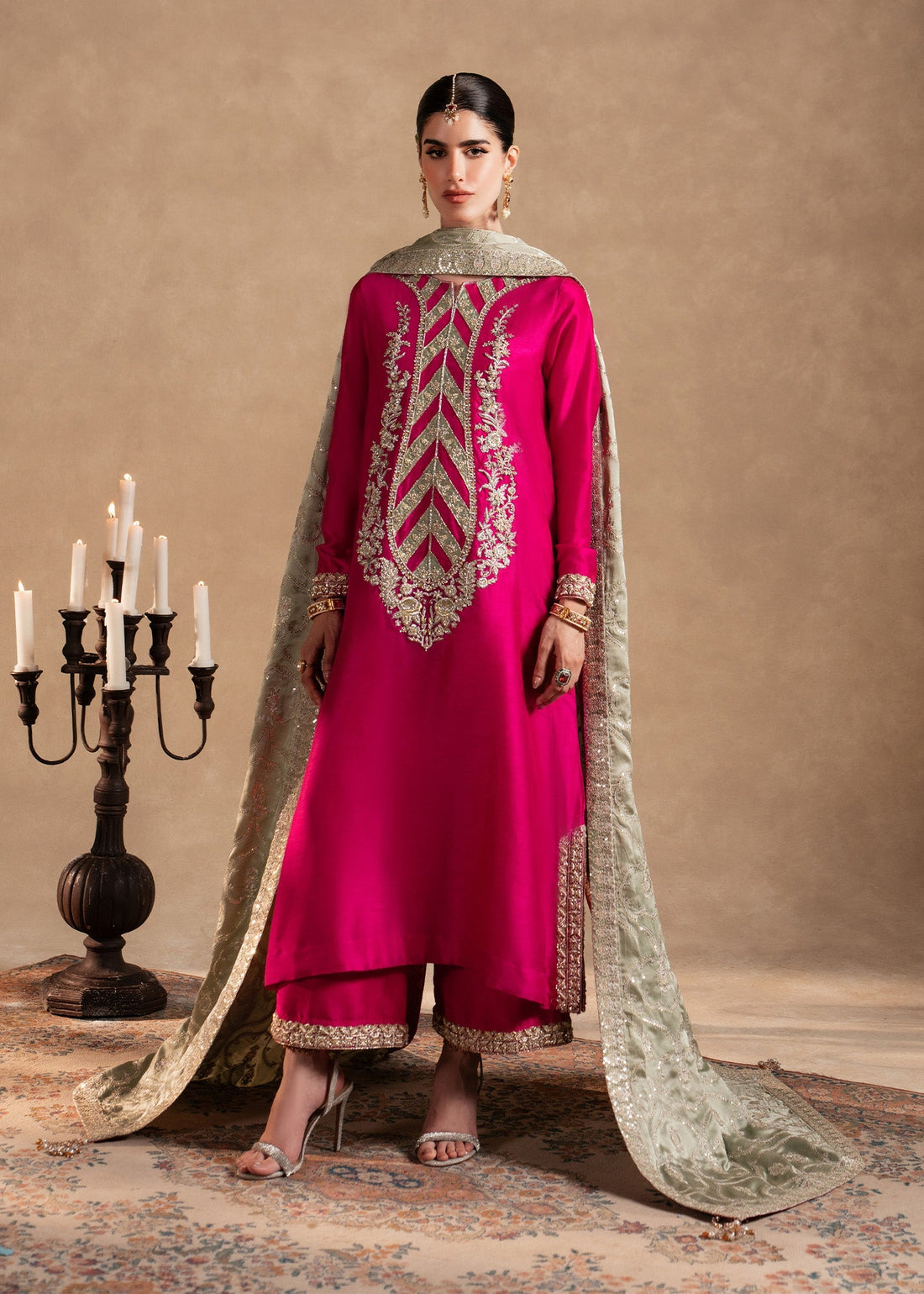 Sadaf Fawad Khan | Nafees Formals 25 | Zafeen by Sadaf Fawad Khan - Designer Dress - Type: Ladies Clothes - Available at Sana Yasir - 100% Original