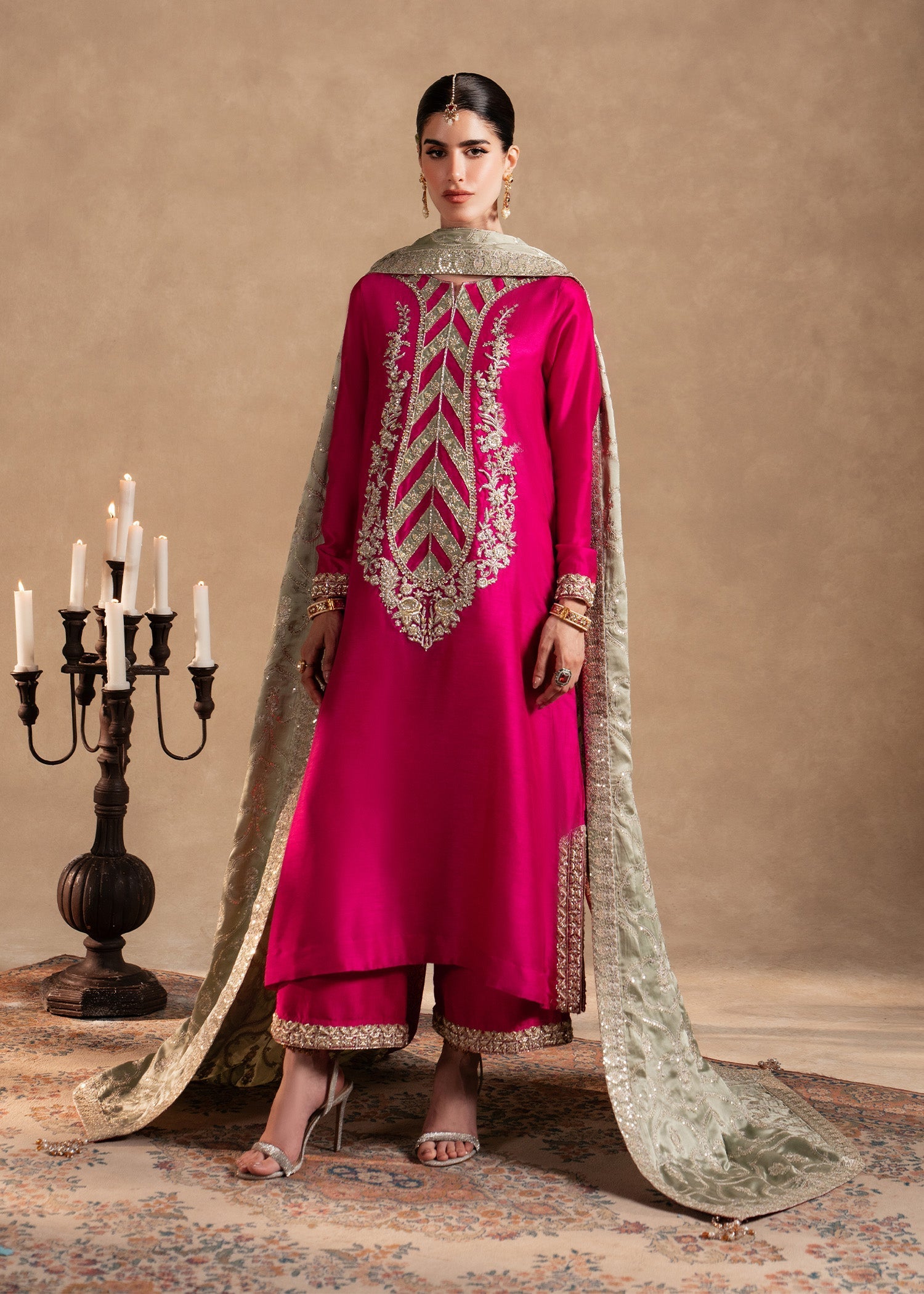 Sadaf Fawad Khan | Nafees Formals 25 | Zafeen by Sadaf Fawad Khan - Designer Dress - Type: Ladies Clothes - Available at Sana Yasir - 100% Original