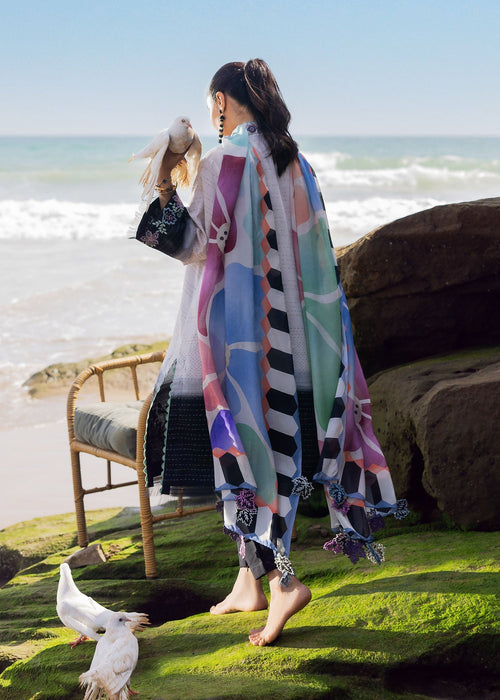 Sadaf Fawad Khan | Siraa Lawn 25 | Kantha Rose by Sadaf Fawad Khan - Designer Dress - Type: Ladies Clothes - Available at Sana Yasir - 100% Original