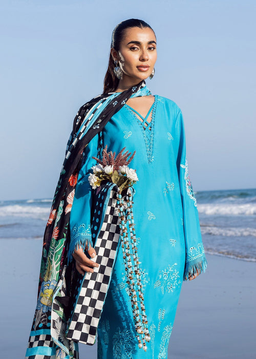Sadaf Fawad Khan | Siraa Lawn 25 | Mystic Sea by Sadaf Fawad Khan - Designer Dress - Type: Ladies Clothes - Available at Sana Yasir - 100% Original