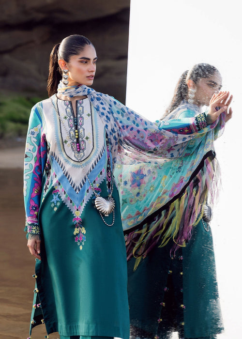 Sadaf Fawad Khan | Siraa Lawn 25 | Surf Gypsy by Sadaf Fawad Khan - Designer Dress - Type: Ladies Clothes - Available at Sana Yasir - 100% Original