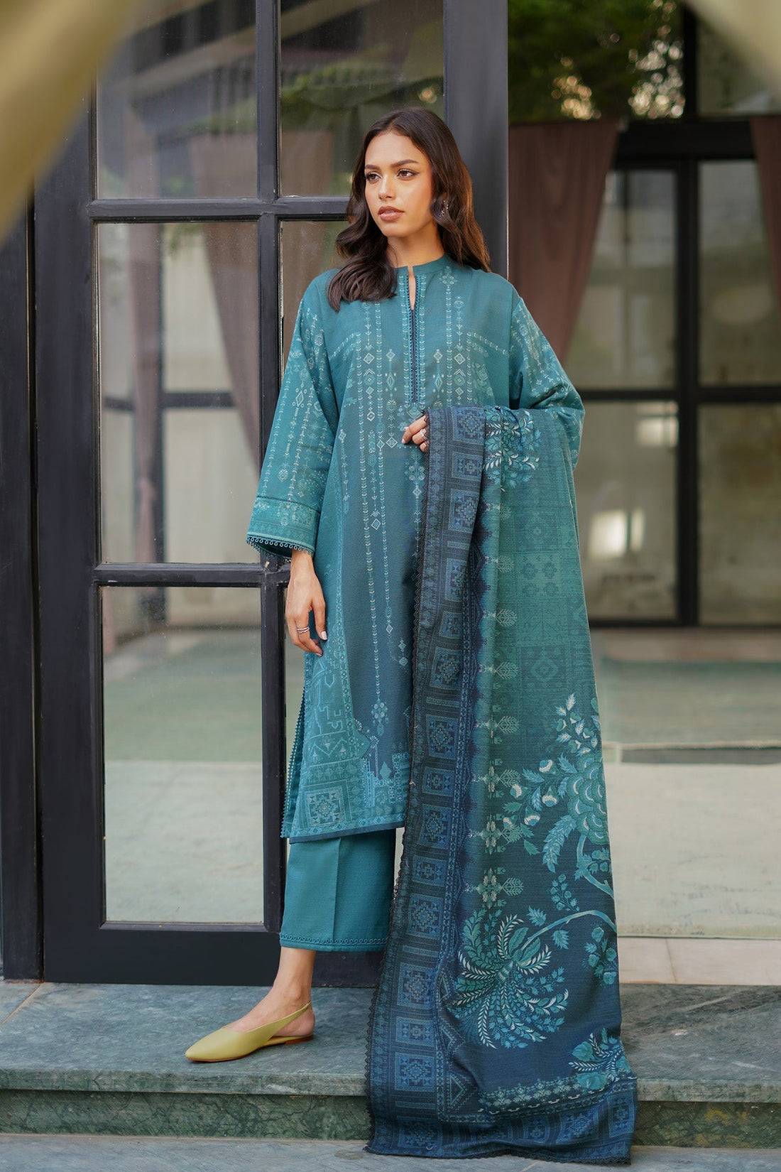 Sahar | Autumn Winter 2024 | Emerald Shore by Sahar - Designer Dress - Type: Ladies Clothes - Available at Sana Yasir - 100% Original