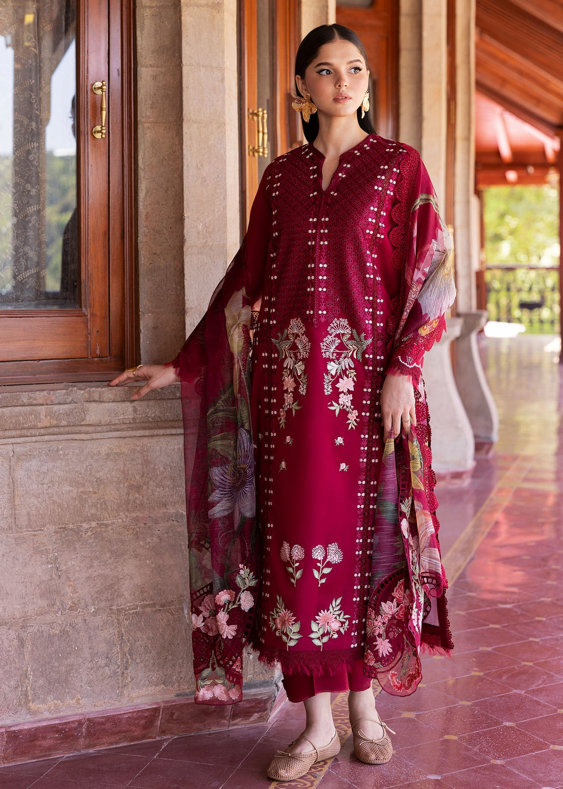 Saira Shakira | Bloom Lawn 25 | HANGING GARDENS 2-A by Saira Shakira - Designer Dress - Type: Ladies Clothes - Available at Sana Yasir - 100% Original