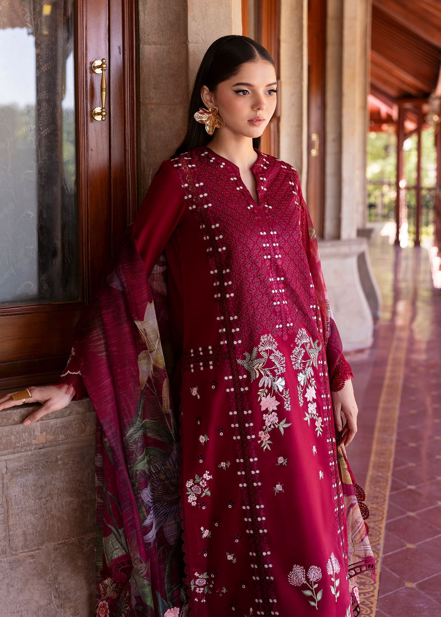 Saira Shakira | Bloom Lawn 25 | HANGING GARDENS 2-A by Saira Shakira - Designer Dress - Type: Ladies Clothes - Available at Sana Yasir - 100% Original