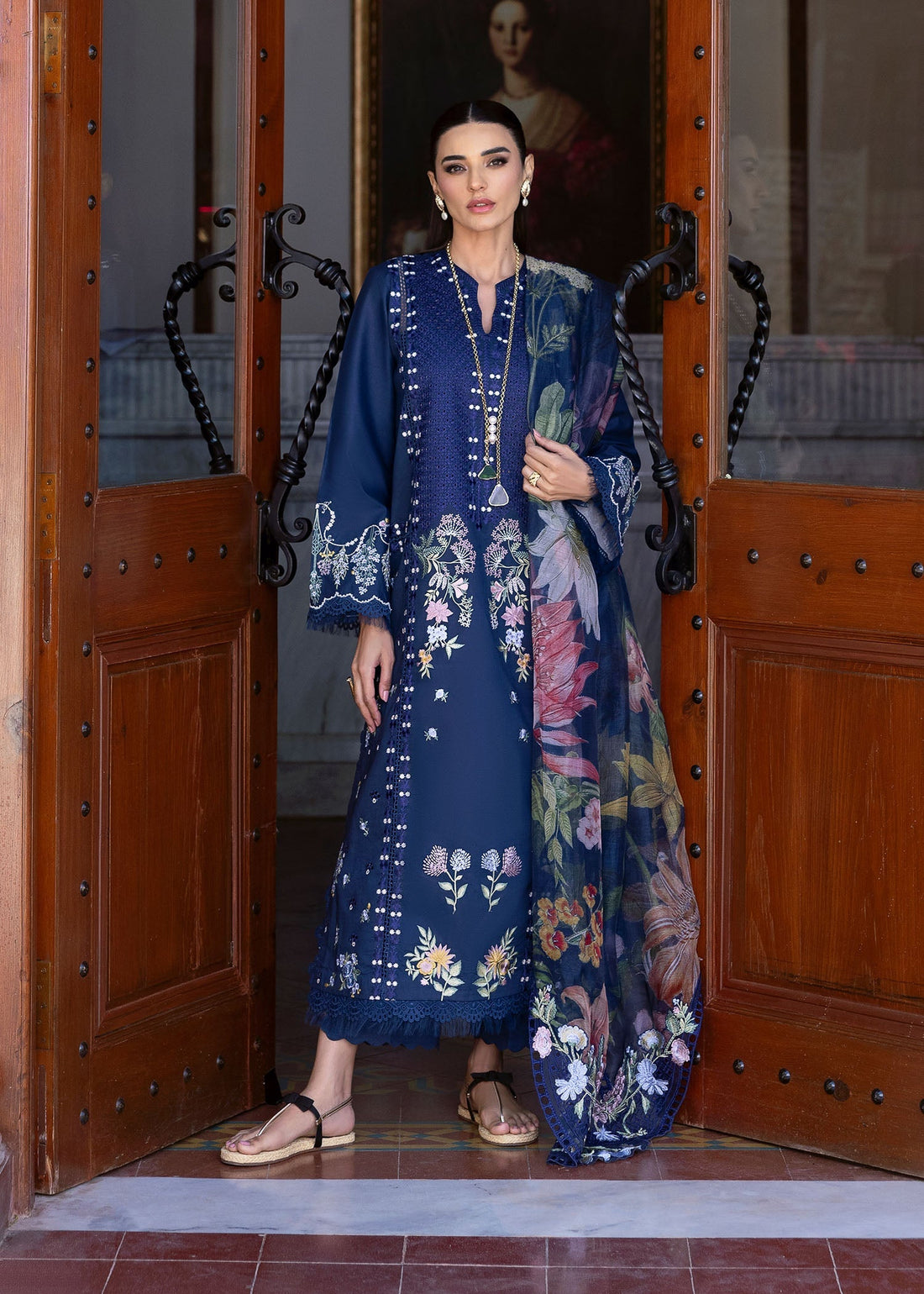 Saira Shakira | Bloom Lawn 25 | HANGING GARDENS 2-B by Saira Shakira - Designer Dress - Type: Ladies Clothes - Available at Sana Yasir - 100% Original