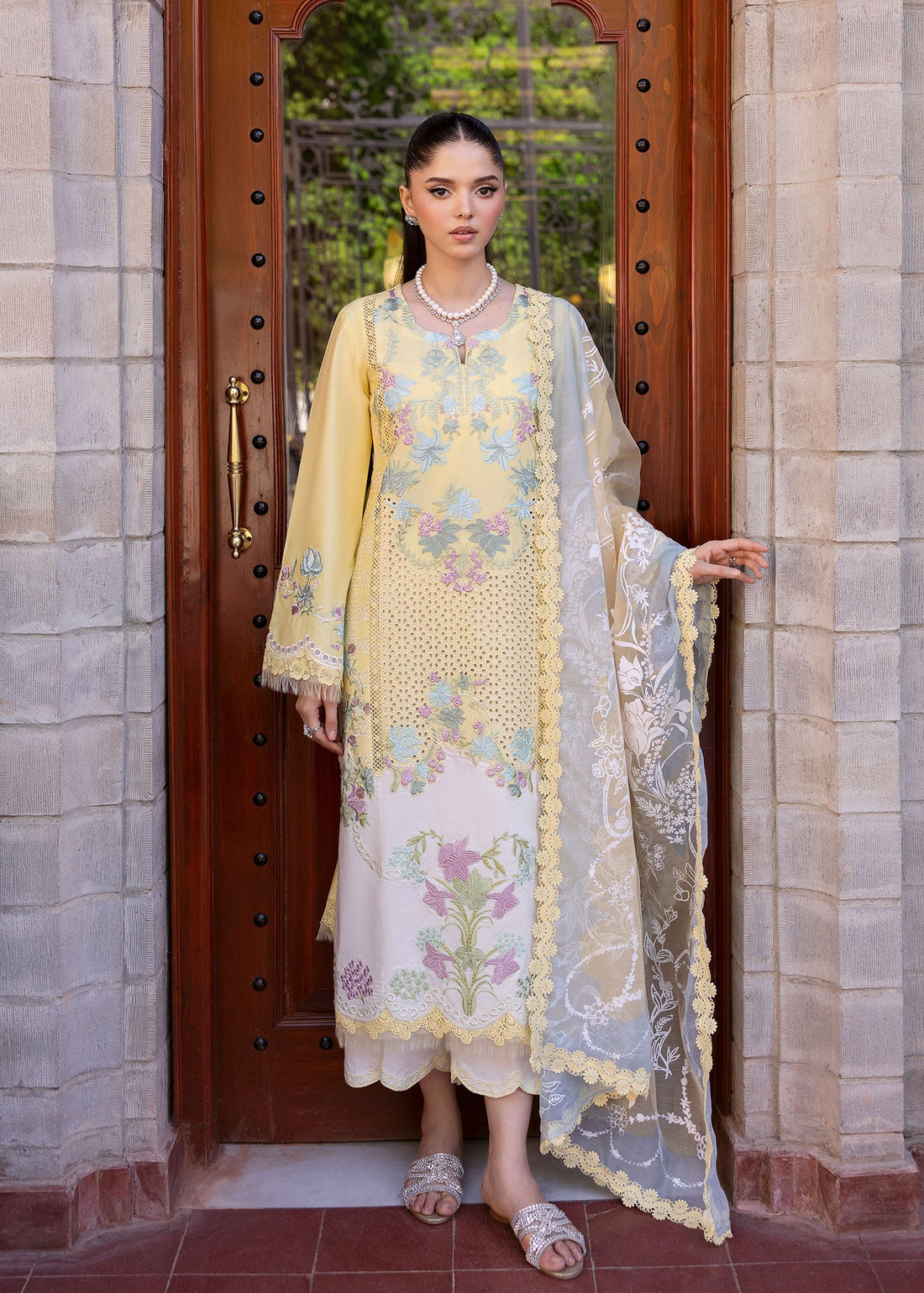 Saira Shakira | Bloom Lawn 25 | LOTUS REVERIE 4-A by Saira Shakira - Designer Dress - Type: Ladies Clothes - Available at Sana Yasir - 100% Original