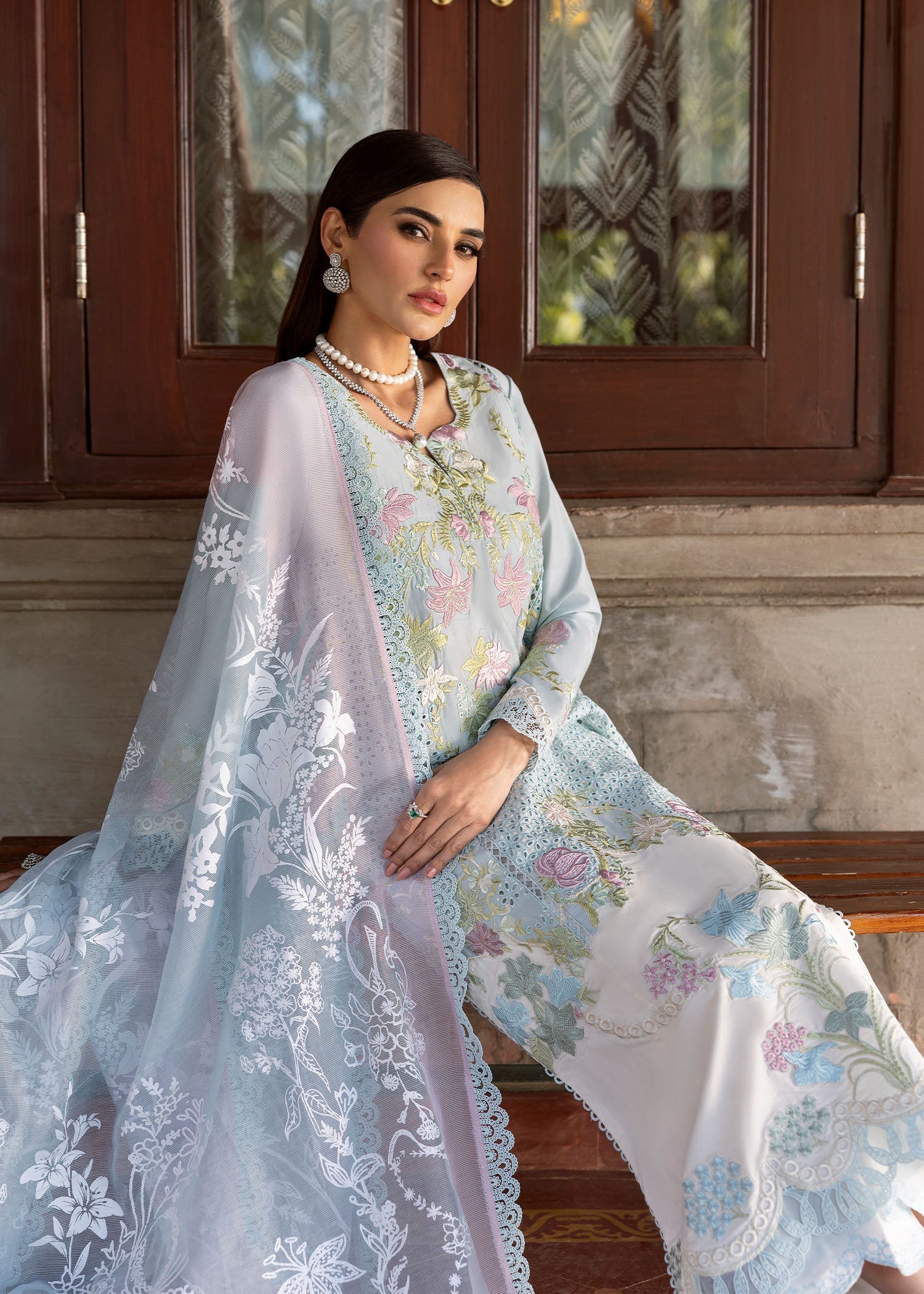 Saira Shakira | Bloom Lawn 25 | LOTUS REVERIE 4-B by Saira Shakira - Designer Dress - Type: Ladies Clothes - Available at Sana Yasir - 100% Original