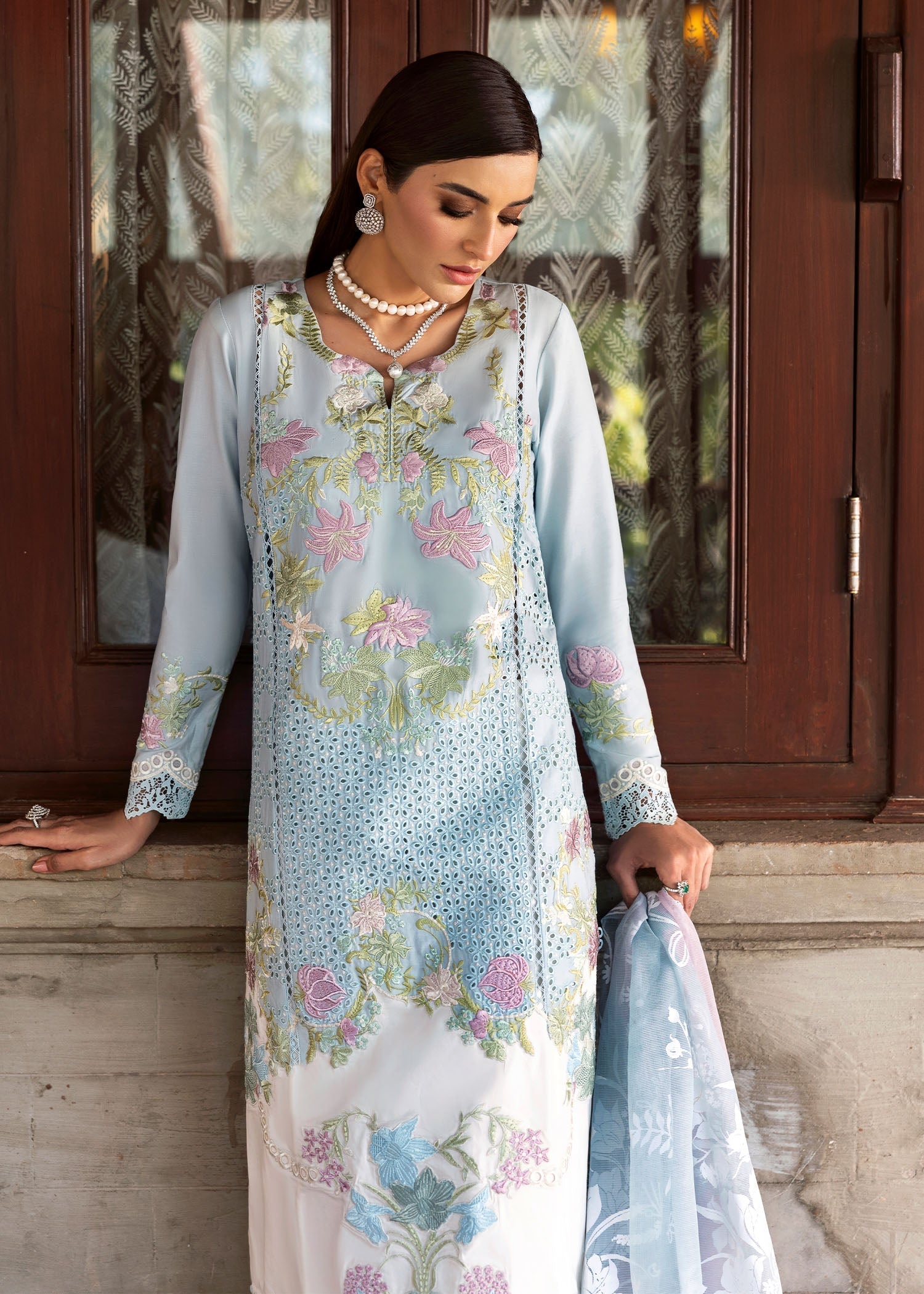 Saira Shakira | Bloom Lawn 25 | LOTUS REVERIE 4-B by Saira Shakira - Designer Dress - Type: Ladies Clothes - Available at Sana Yasir - 100% Original