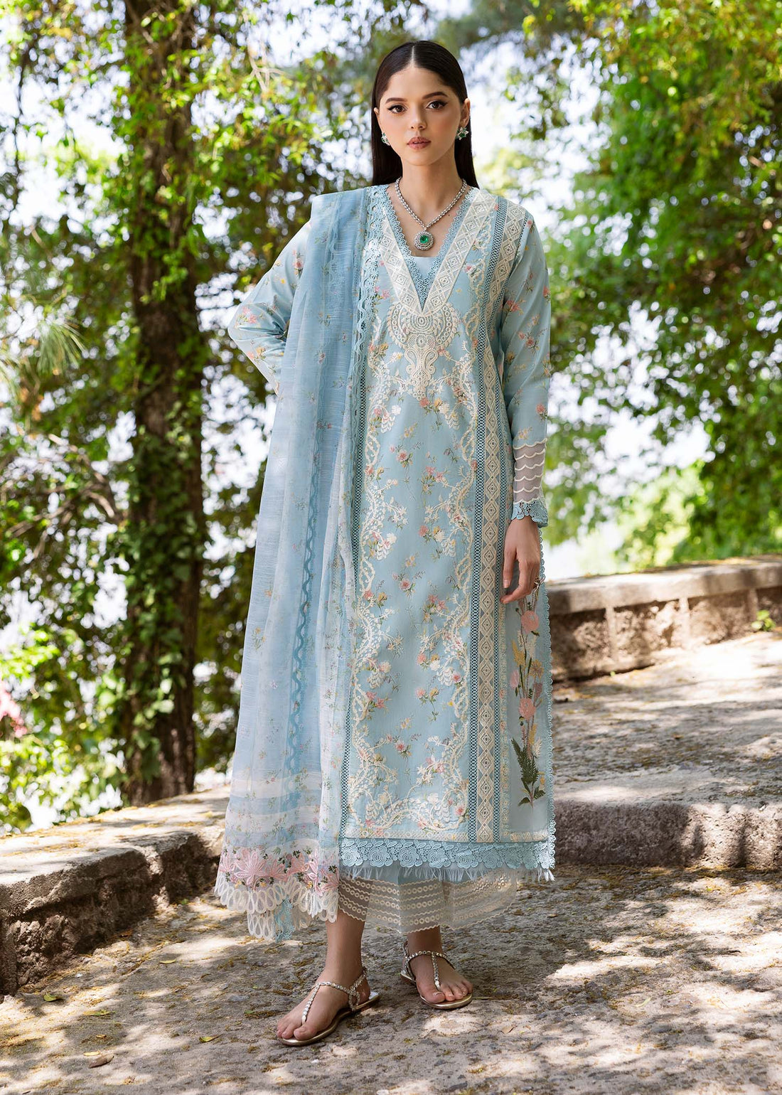 Saira Shakira | Bloom Lawn 25 | SWEET OPEL 8-B by Saira Shakira - Designer Dress - Type: Ladies Clothes - Available at Sana Yasir - 100% Original