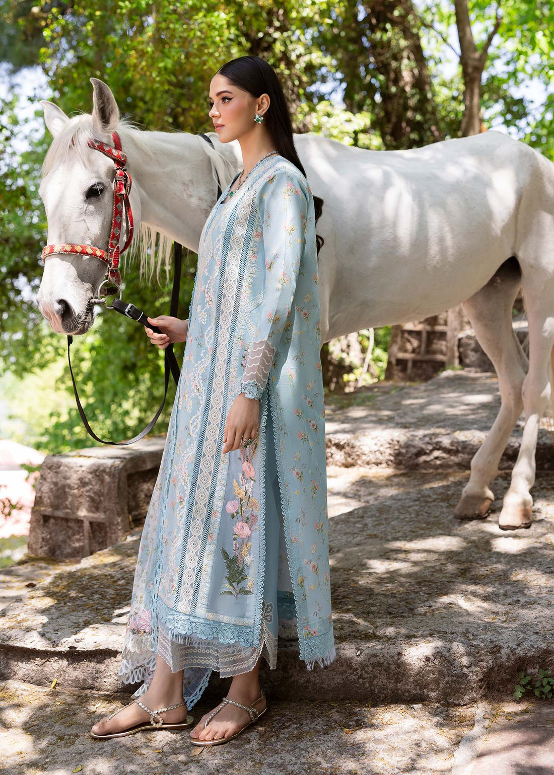 Saira Shakira | Bloom Lawn 25 | SWEET OPEL 8-B by Saira Shakira - Designer Dress - Type: Ladies Clothes - Available at Sana Yasir - 100% Original