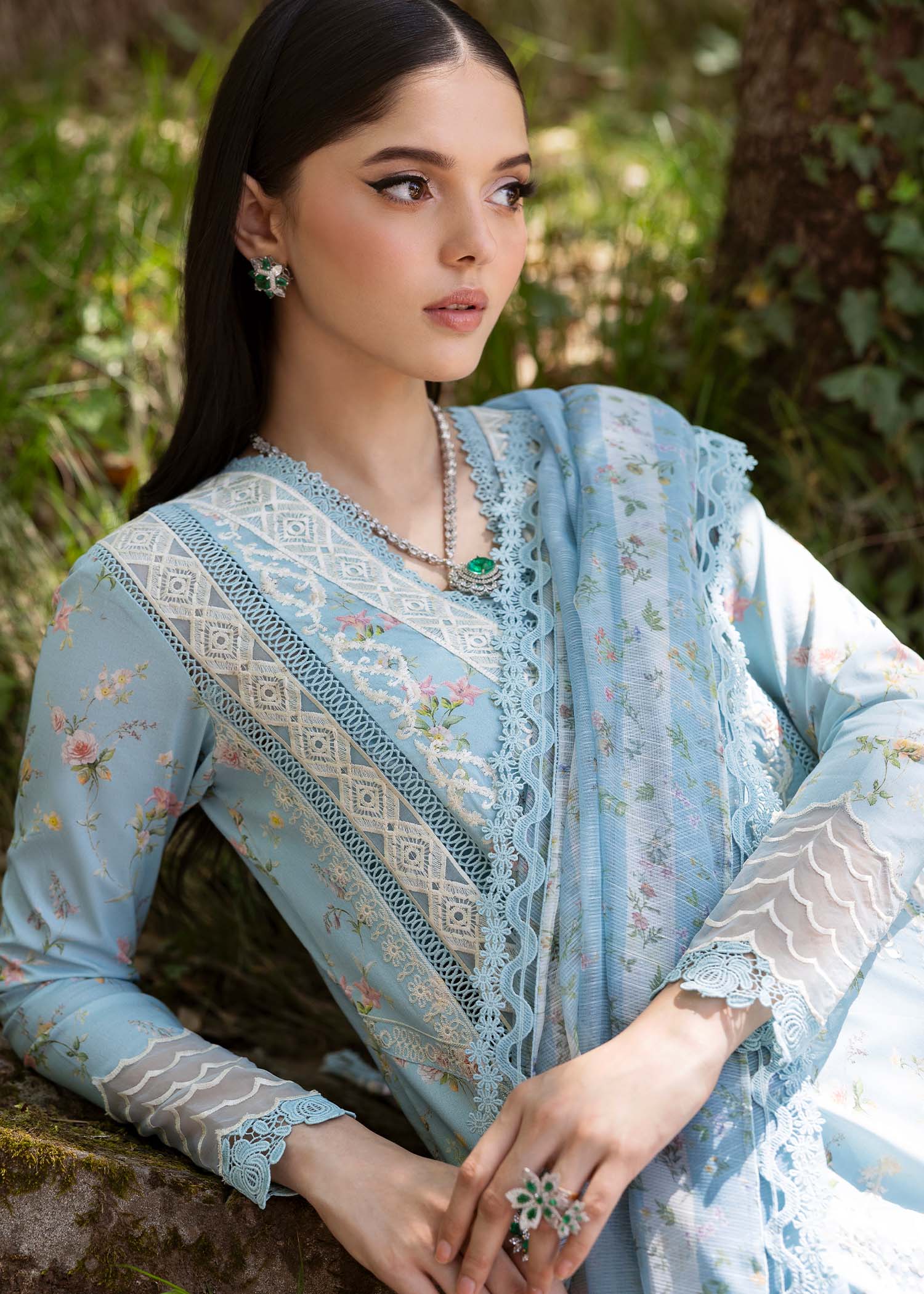Saira Shakira | Bloom Lawn 25 | SWEET OPEL 8-B by Saira Shakira - Designer Dress - Type: Ladies Clothes - Available at Sana Yasir - 100% Original