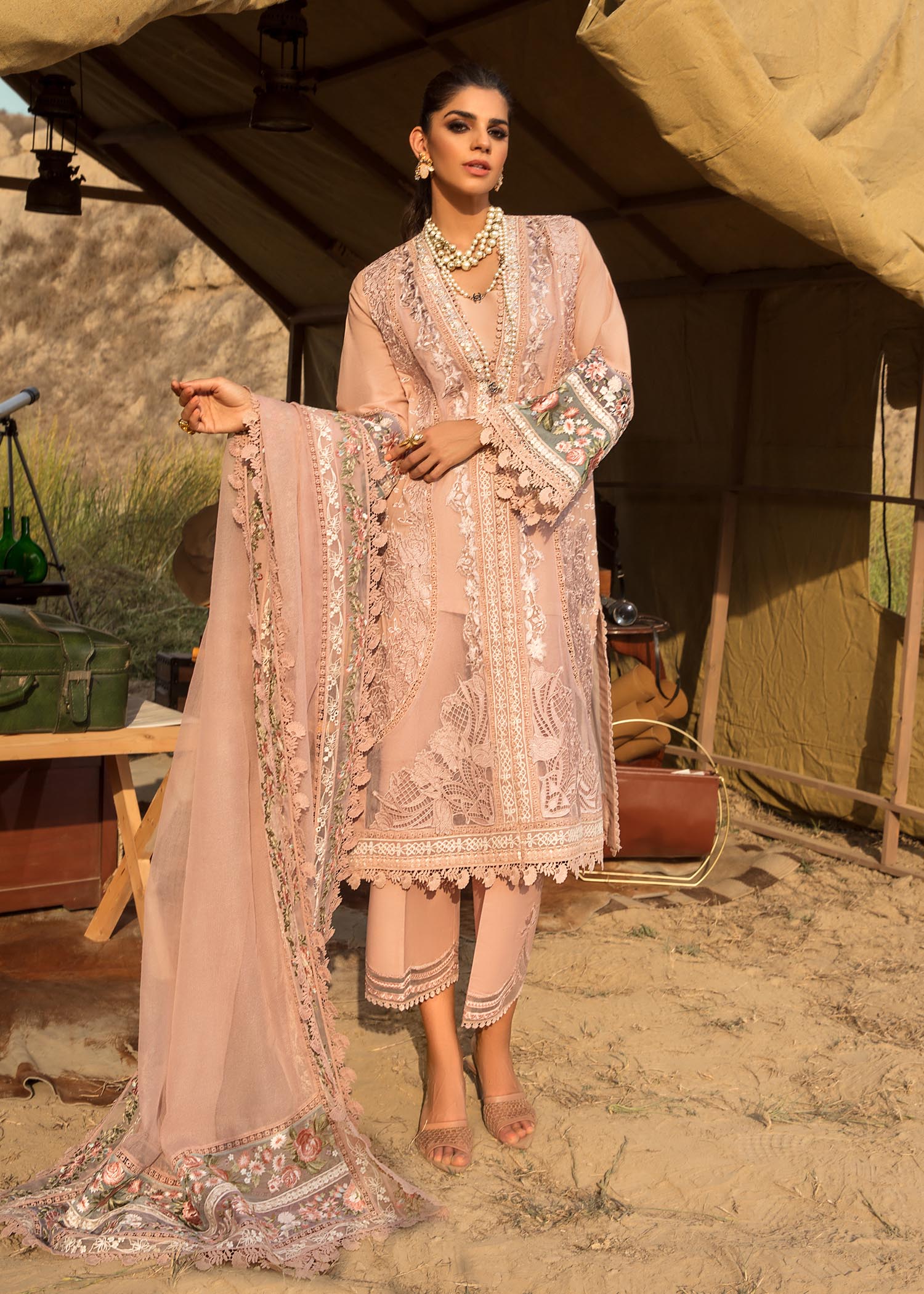 Saira Shakira | Luxury Pret | Blush Moon by Saira Shakira - Designer Dress - Type: Luxury - Available at Sana Yasir - 100% Original