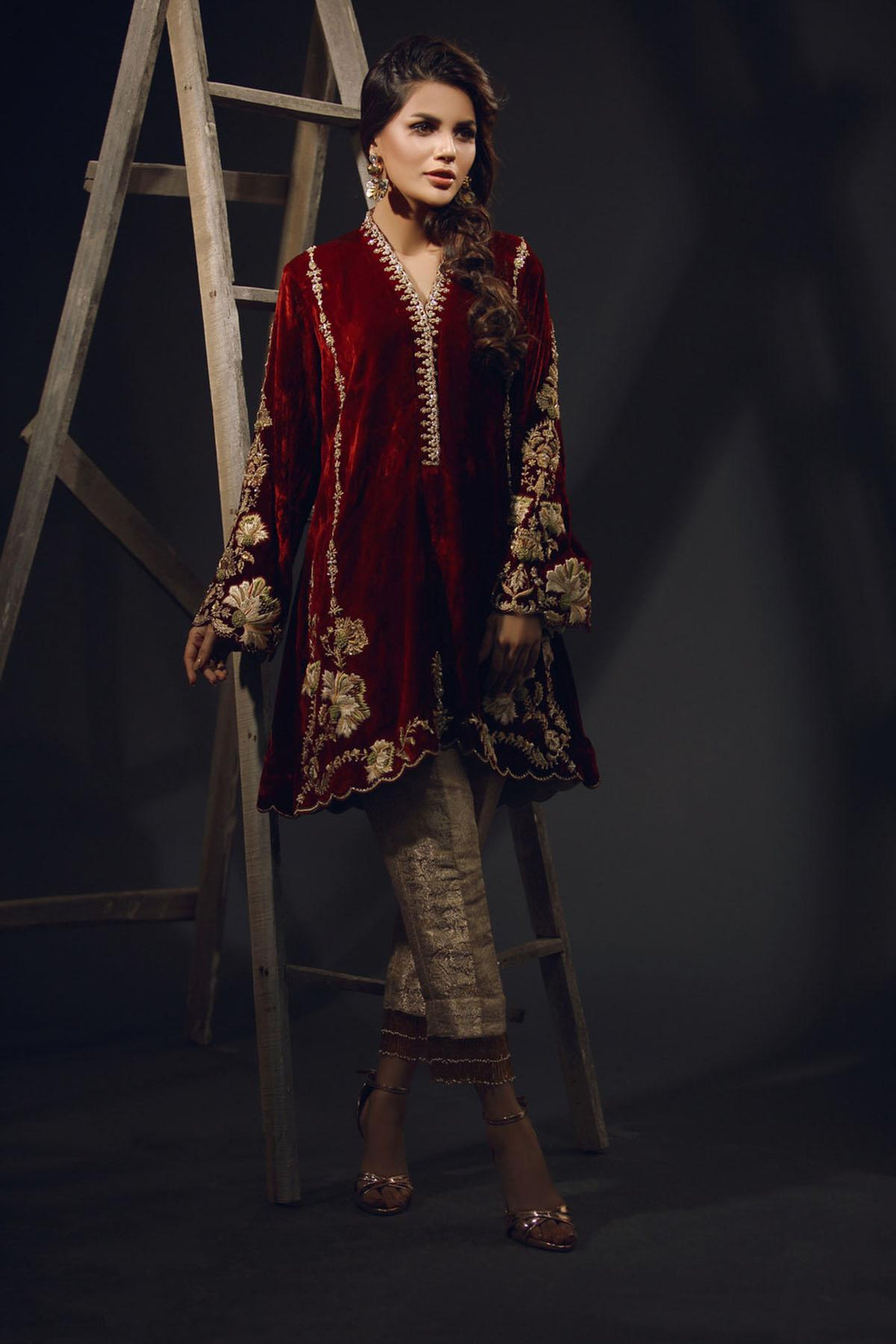 Sana Abbas | Wedding Formals | Garnet Rose by Sana Abbas - Designer Dress - Type: Ladies Clothes - Available at Sana Yasir - 100% Original