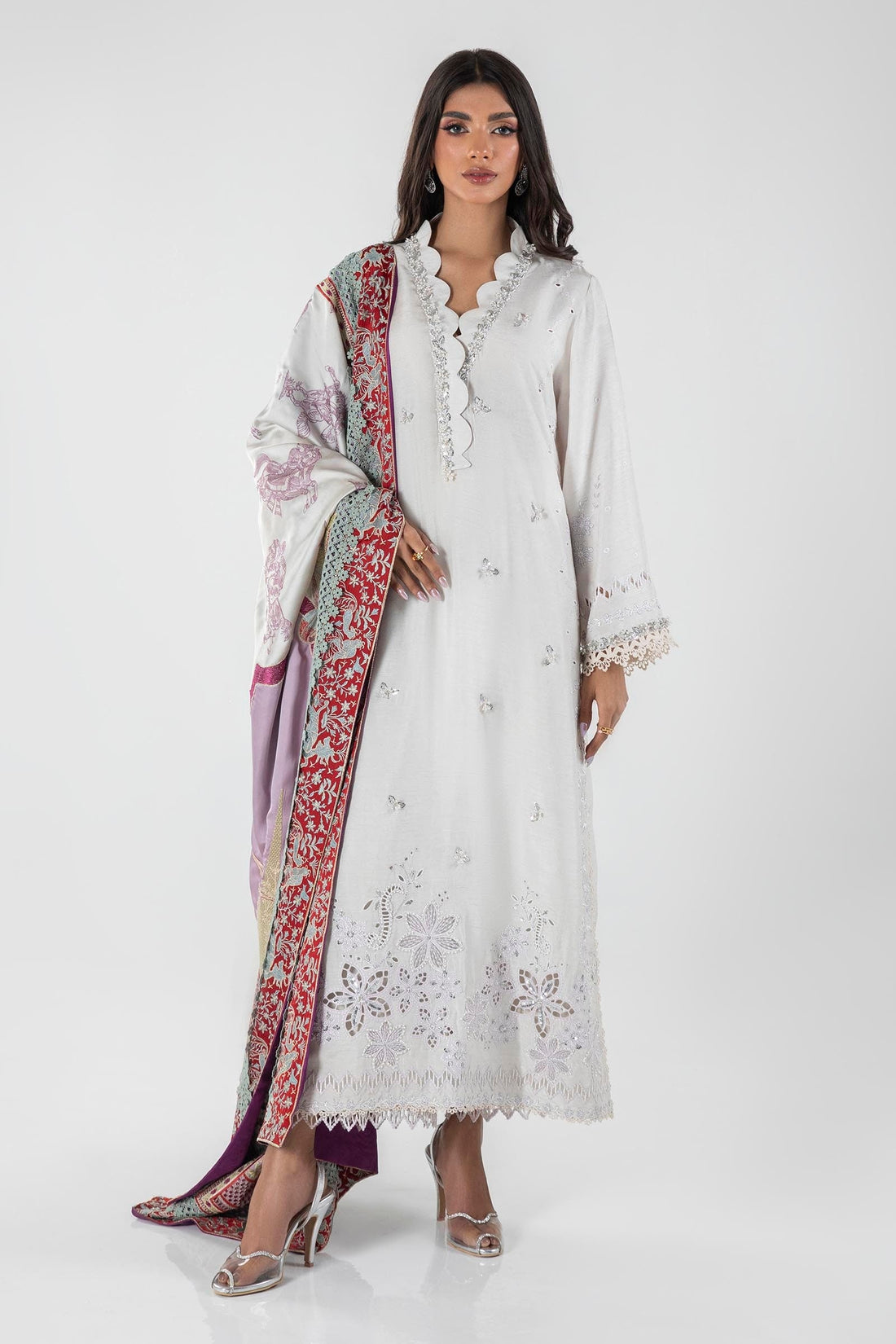 Sana Safinaz | Luxury Pret | FW23FOR156P3 by Sana Safinaz - Designer Dress - Type: Ladies Clothes - Available at Sana Yasir - 100% Original