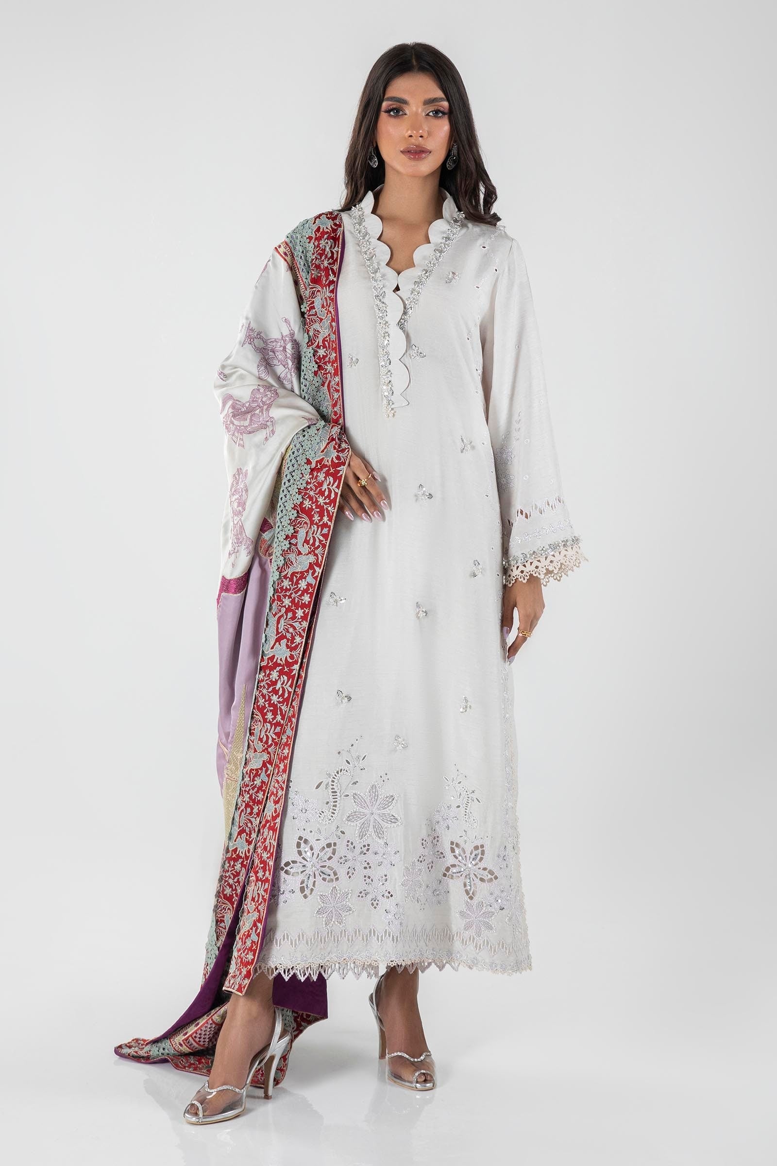 Sana Safinaz | Luxury Pret | FW23FOR156P3 by Sana Safinaz - Designer Dress - Type: Ladies Clothes - Available at Sana Yasir - 100% Original