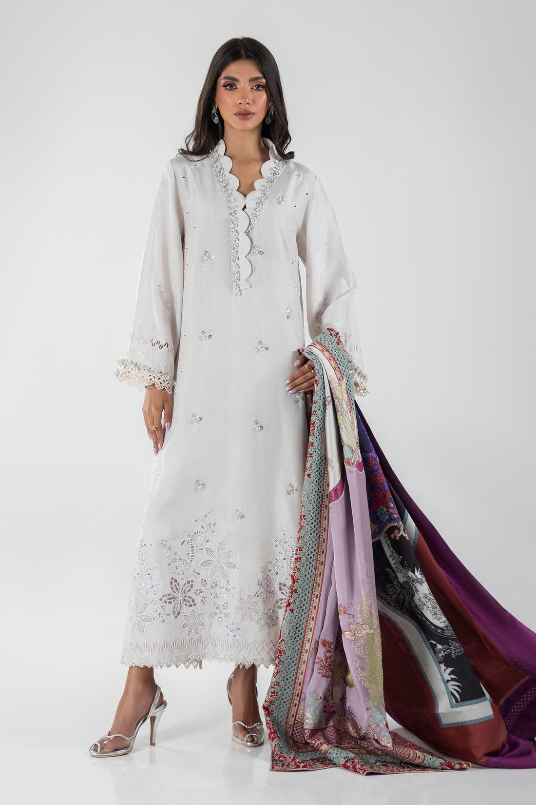 Sana Safinaz | Luxury Pret | FW23FOR156P3 by Sana Safinaz - Designer Dress - Type: Ladies Clothes - Available at Sana Yasir - 100% Original