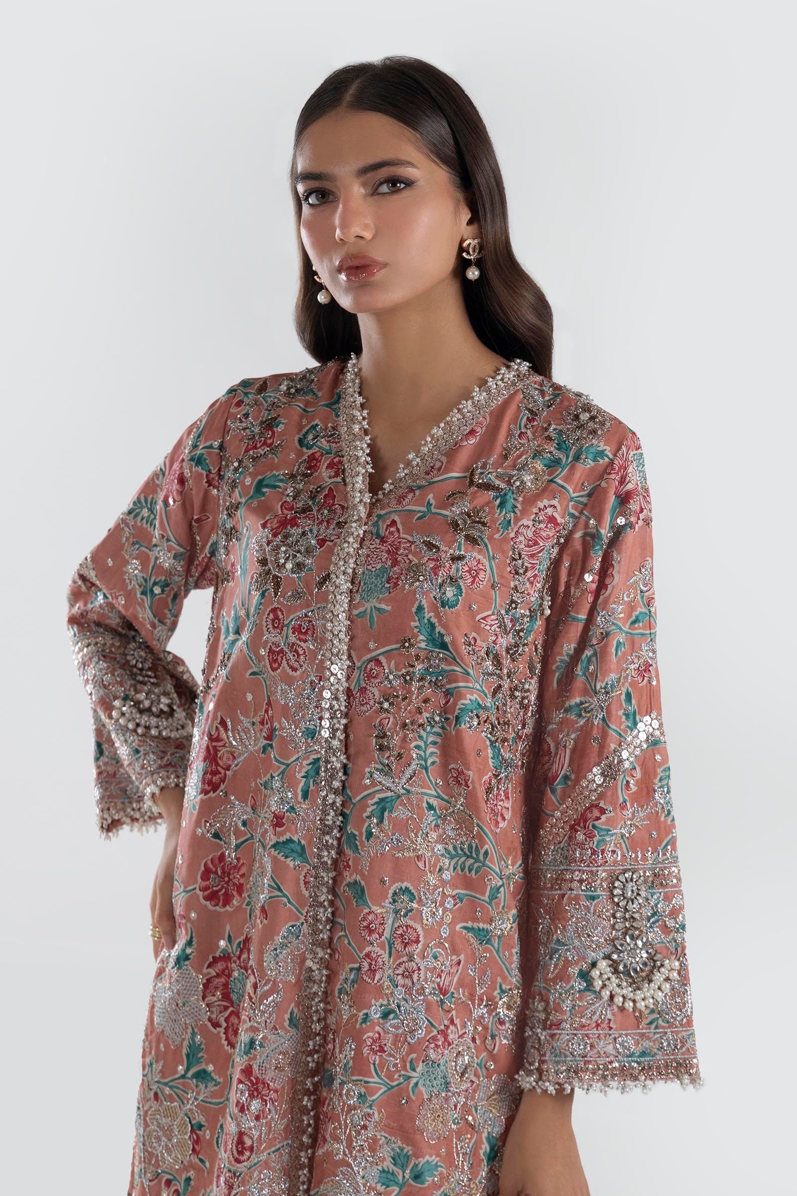 Sana Safinaz | Luxury Pret | SS24FOR186P3 by Sana Safinaz - Designer Dress - Type: Ladies Clothes - Available at Sana Yasir - 100% Original