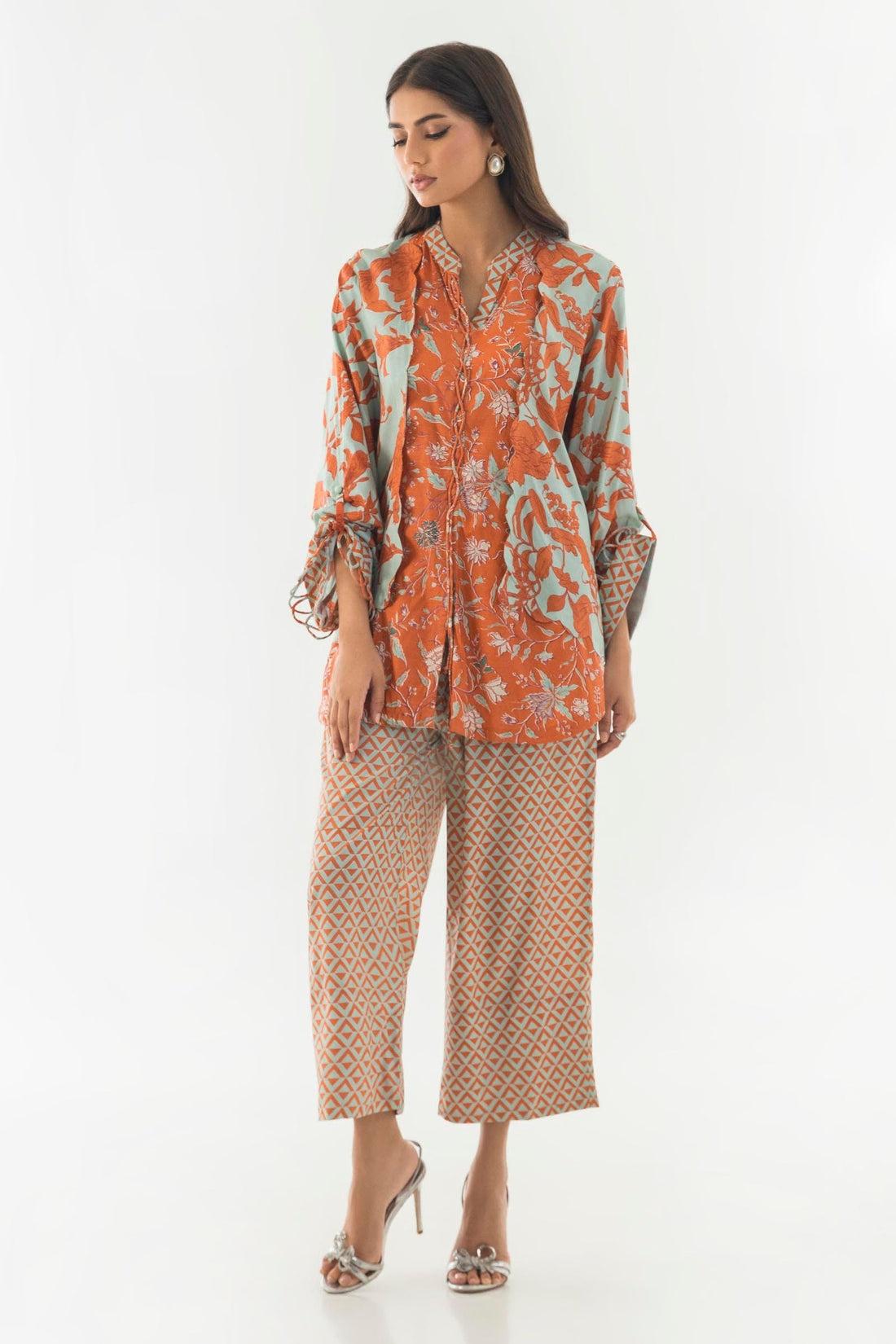 Sana Safinaz | Luxury Pret | SS24FOR228P2T by Sana Safinaz - Designer Dress - Type: Ladies Clothes - Available at Sana Yasir - 100% Original