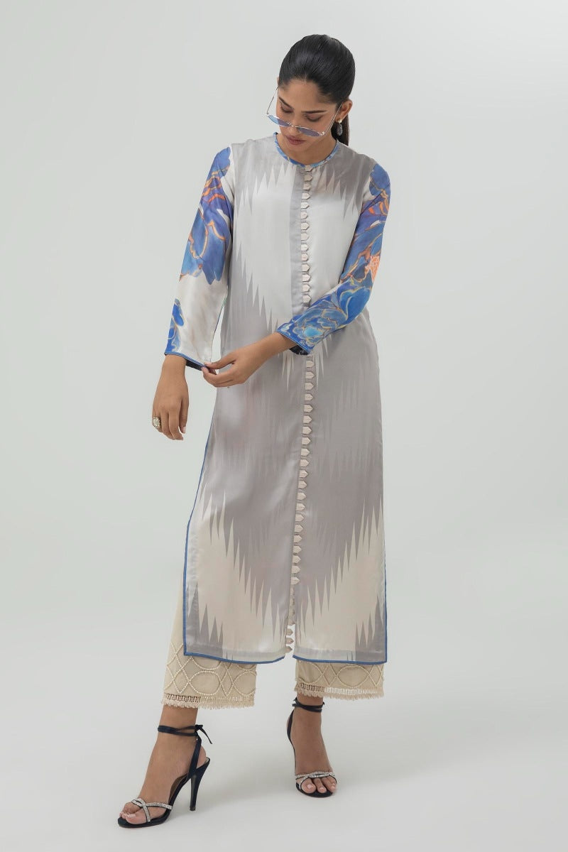 Sana Safinaz | Silk Tunics | S2S3STP518 by Sana Safinaz - Designer Dress - Type: Ladies Clothes - Available at Sana Yasir - 100% Original